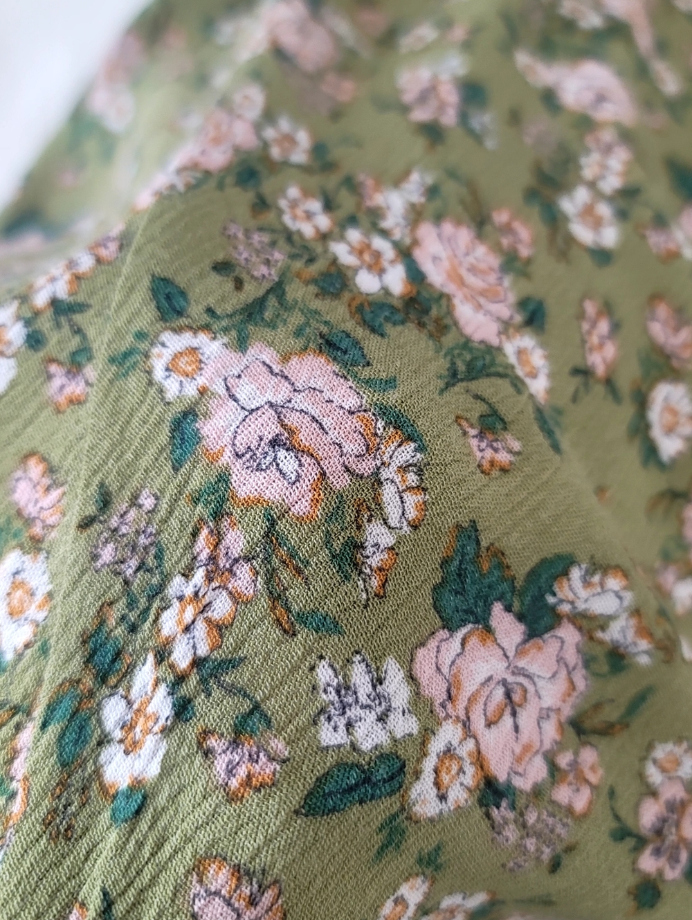 Miss Lola Green Floral Cowl Neck Maxi Dress - Cottagecore Boho - Medium - Picture 9 of 11